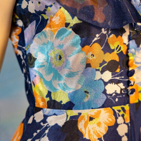 Vintage Berkertex Sleeveless Floral Maxi Dress (Made in England) * Small - Picture 7 of 16